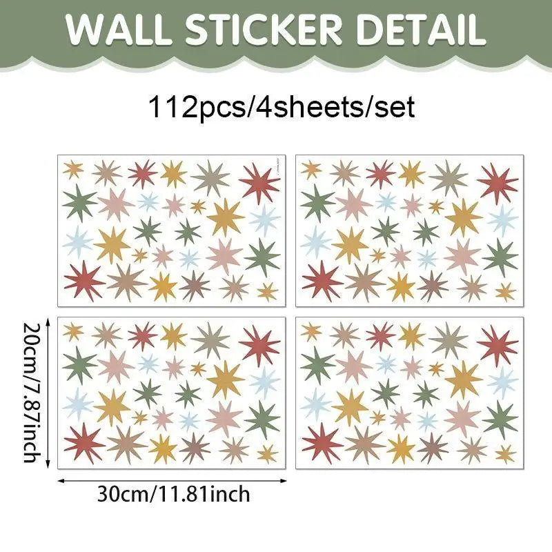 Rainbow Diamond Star Wall Decals – Kids Nursery Room Stickers Wall Decals Nixie A3