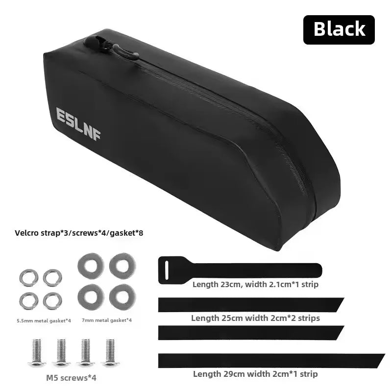 ESLNF Waterproof Bike Top Tube Bag – MTB & Road Cycling Cycling Frame Bag Nixie Black