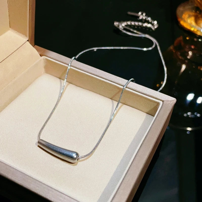 Stainless Steel Eggplant Pendant Necklace | Women's Clavicle Pendant Necklace Nixie
