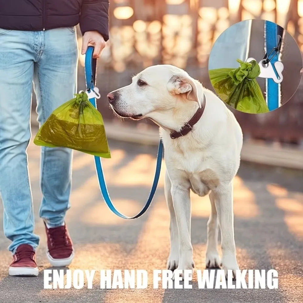 Stainless Steel Dog Poop Bag Holder with Clip | Hands-Free Dog Waste Bag Holder Nixie