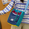 Nixie Color-Block Bucket Bag – Lightweight Women's Crossbody Women's Bucket Bag Nixie Blue