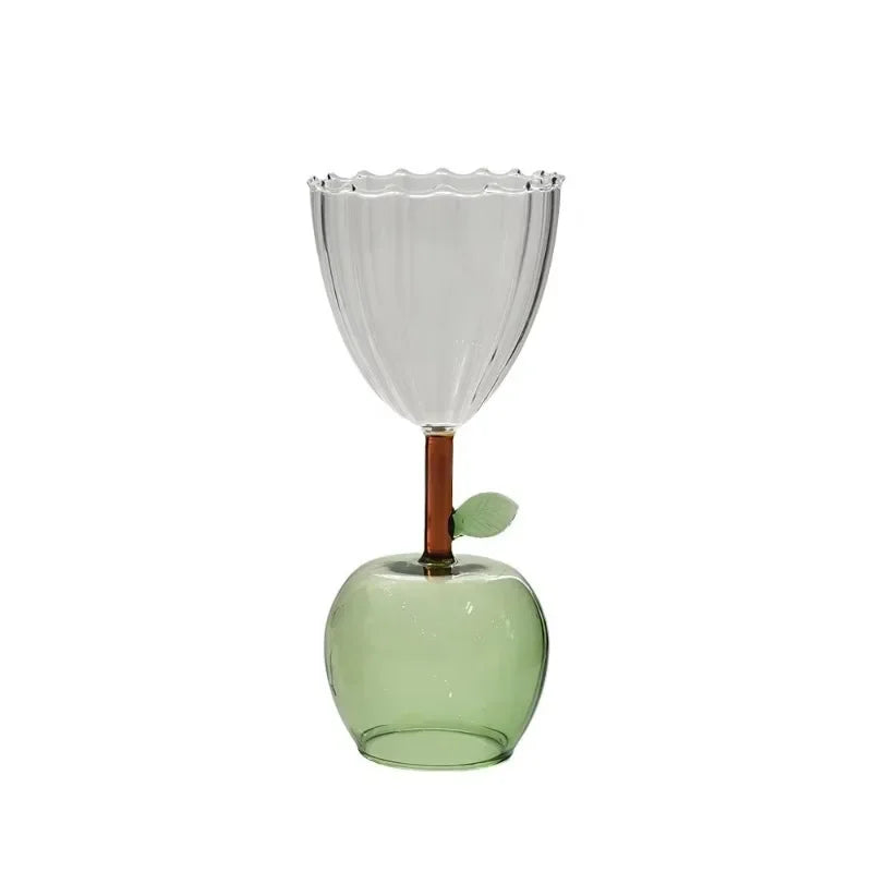 Nordic Ripple Colored Glass Set – Wine, Cocktail & Champagne Colored Glassware Set Nixie