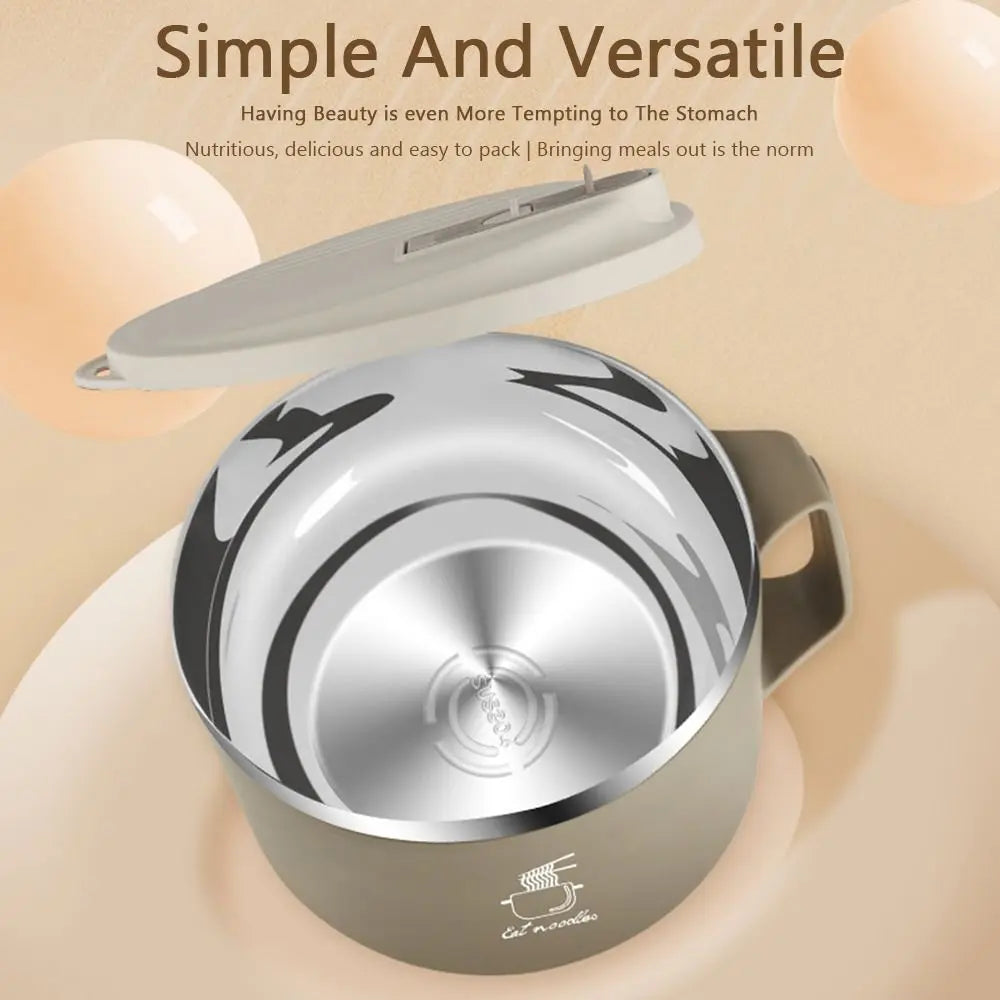 304 Stainless Steel Ramen Bowl – Leak-Proof & Insulated Stainless Steel Bowl Nixie