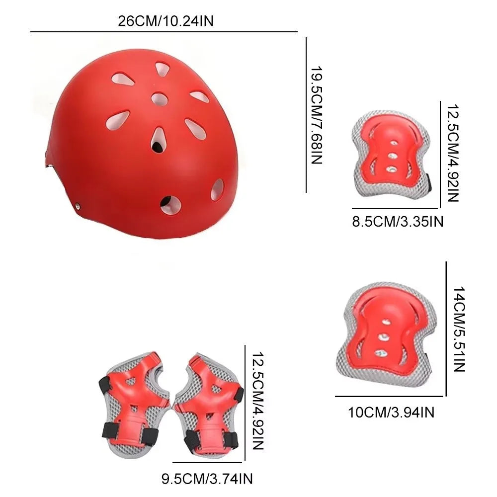 7-Piece Kids Protective Gear Set – Helmet, Knee & Elbow Pads Kids Protective Gear Nixie
