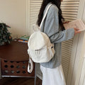 Canvas Backpack Women & Men – Large-Capacity Travel Bag Canvas Backpack Nixie White