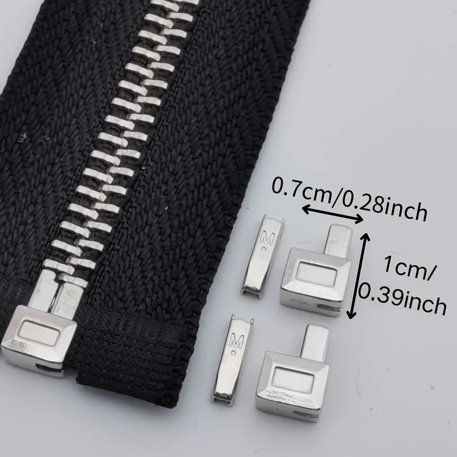 20-Piece Metal Zipper Sliders – Gold Silver Bronze Black #5 Zipper Sliders Set Nixie