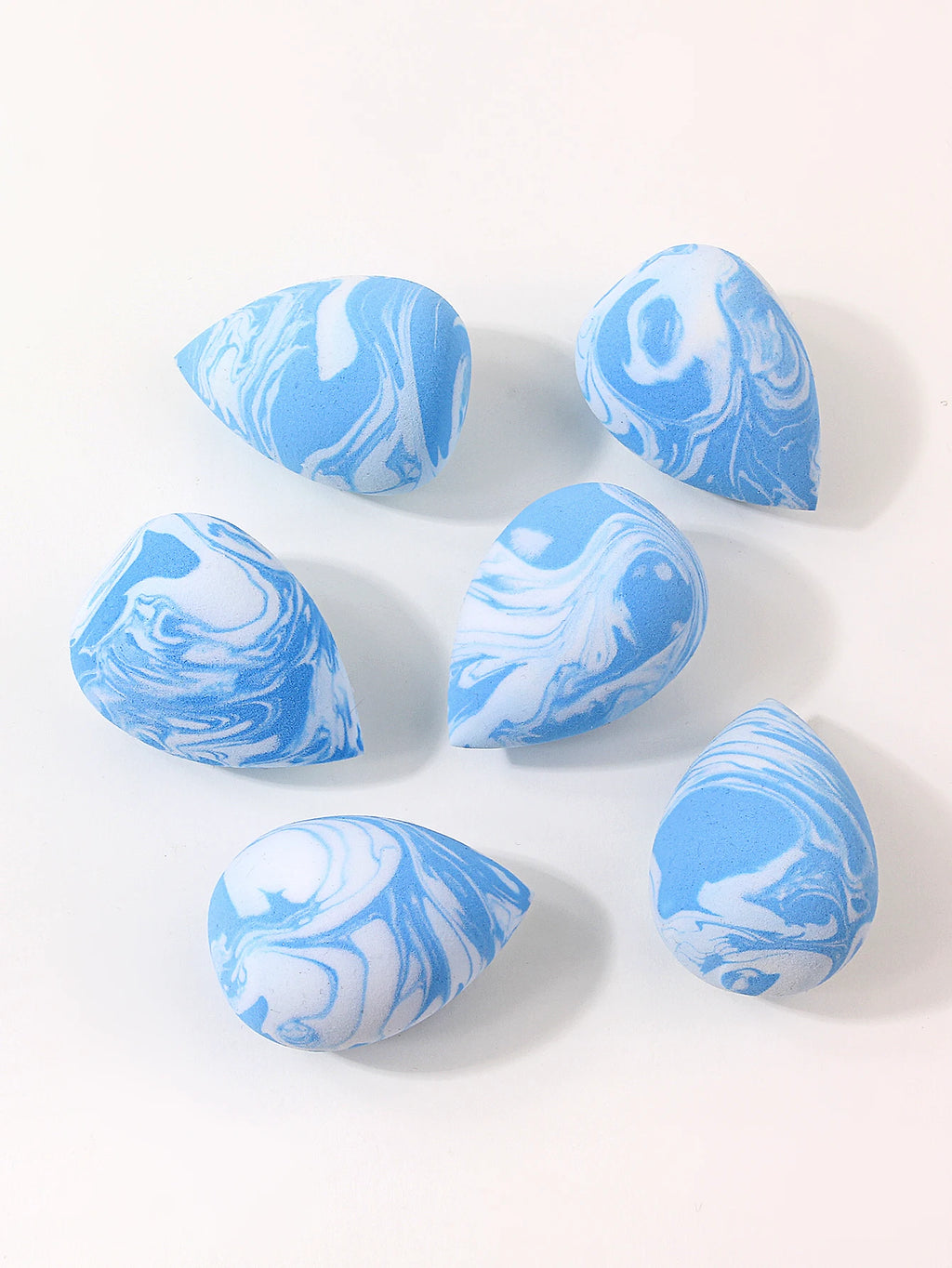 6-Piece Water-Drop Makeup Sponge Set – Wet & Dry Foundation Puffs Makeup Sponge Set Nixie