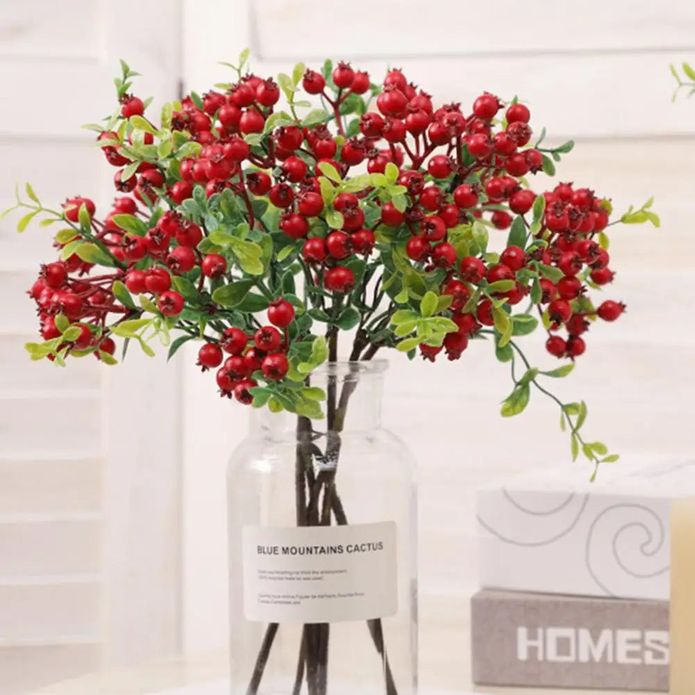 Artificial Blueberry Berry Branch Stem | Fake Floral Decor Prop Artificial Floral Branch Nixie