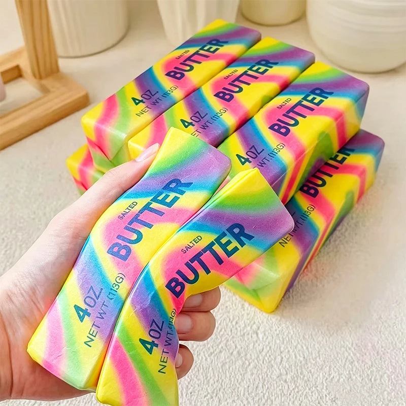 Butter Cheese Stick Squishy Fidget Toy – Soft PU Squeeze Squishy Fidget Toy Nixie