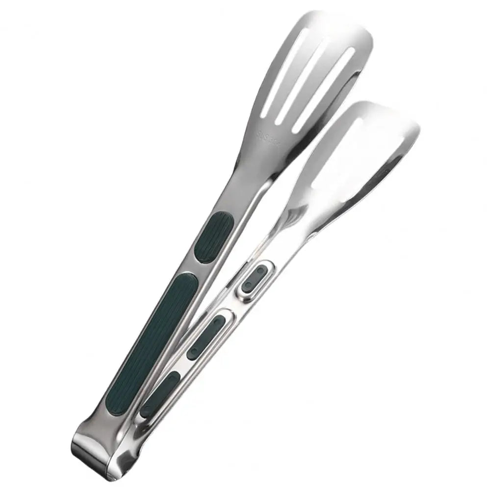 Stainless Steel Serving Tongs – Non-Slip BBQ Kitchen Tongs Kitchen Serving Tongs Nixie B M
