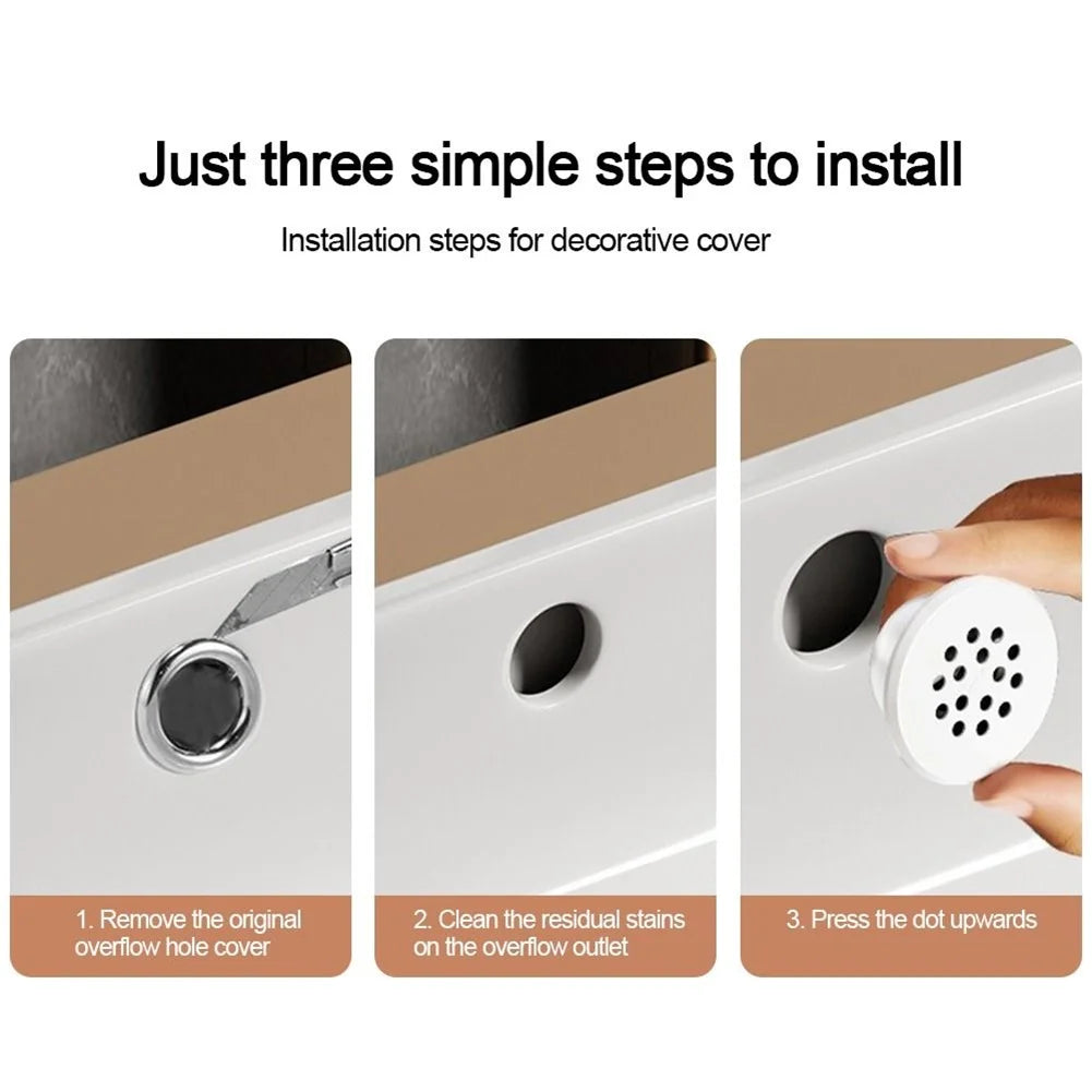 Silicone Self-Closing Sink Overflow Cover | Fits 22–28mm Sink Overflow Cover Nixie
