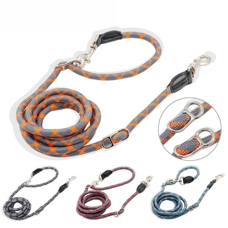 Reflective Double-Head Hands-Free Dog Training Leash – S/M/L Dog Training Leash Nixie
