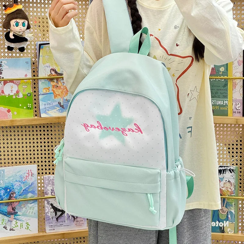 Korean Polka Dot School Backpack for Teen Girls | 20–35L Girls School Backpack Nixie