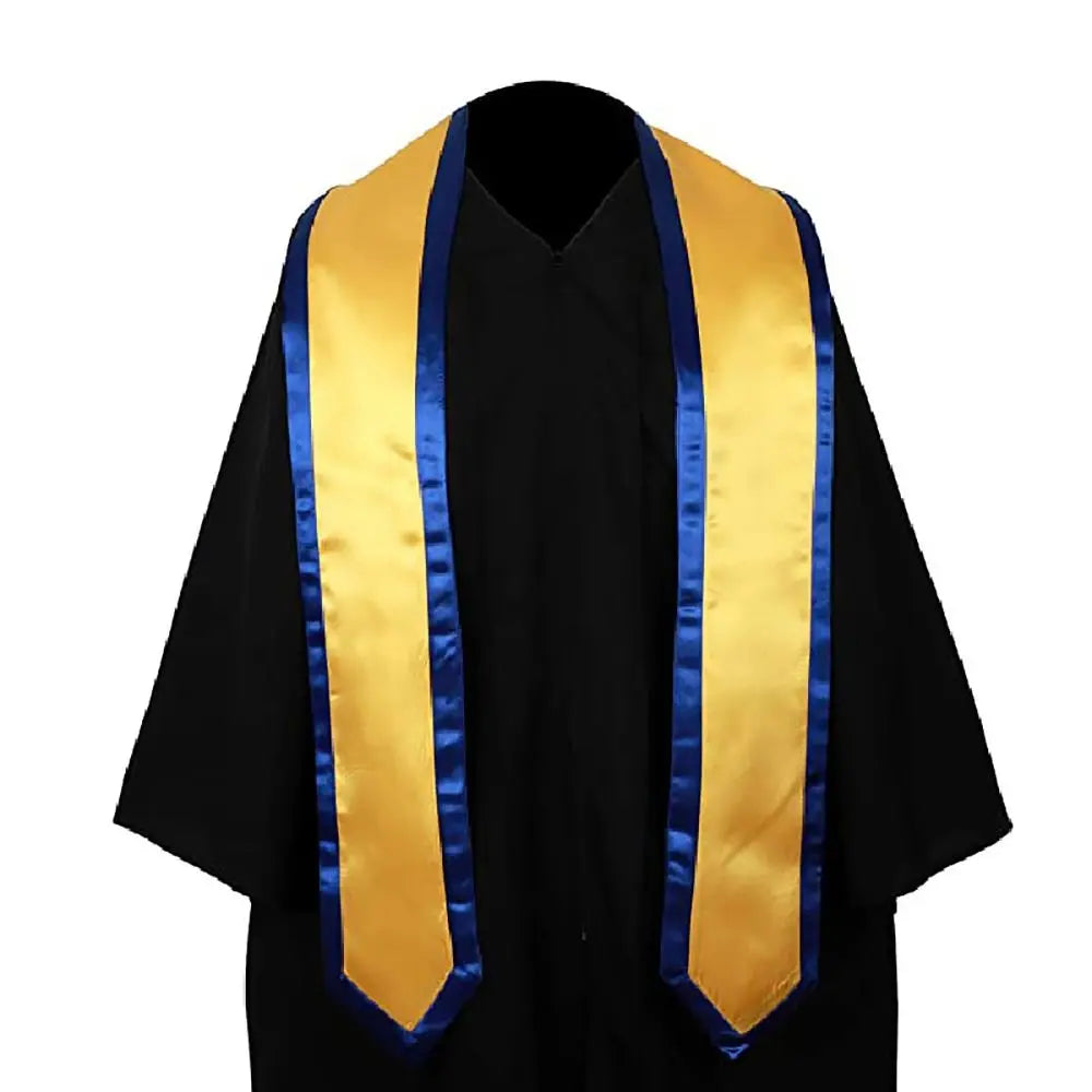 Black Graduation Stole Sash – Unisex Academic Honor Stole