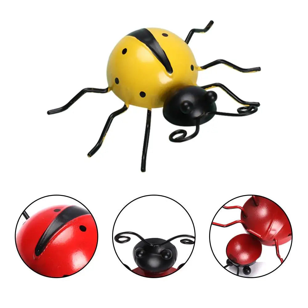3D Metal Ladybug Wall Art – Rustic Farmhouse Garden Decor