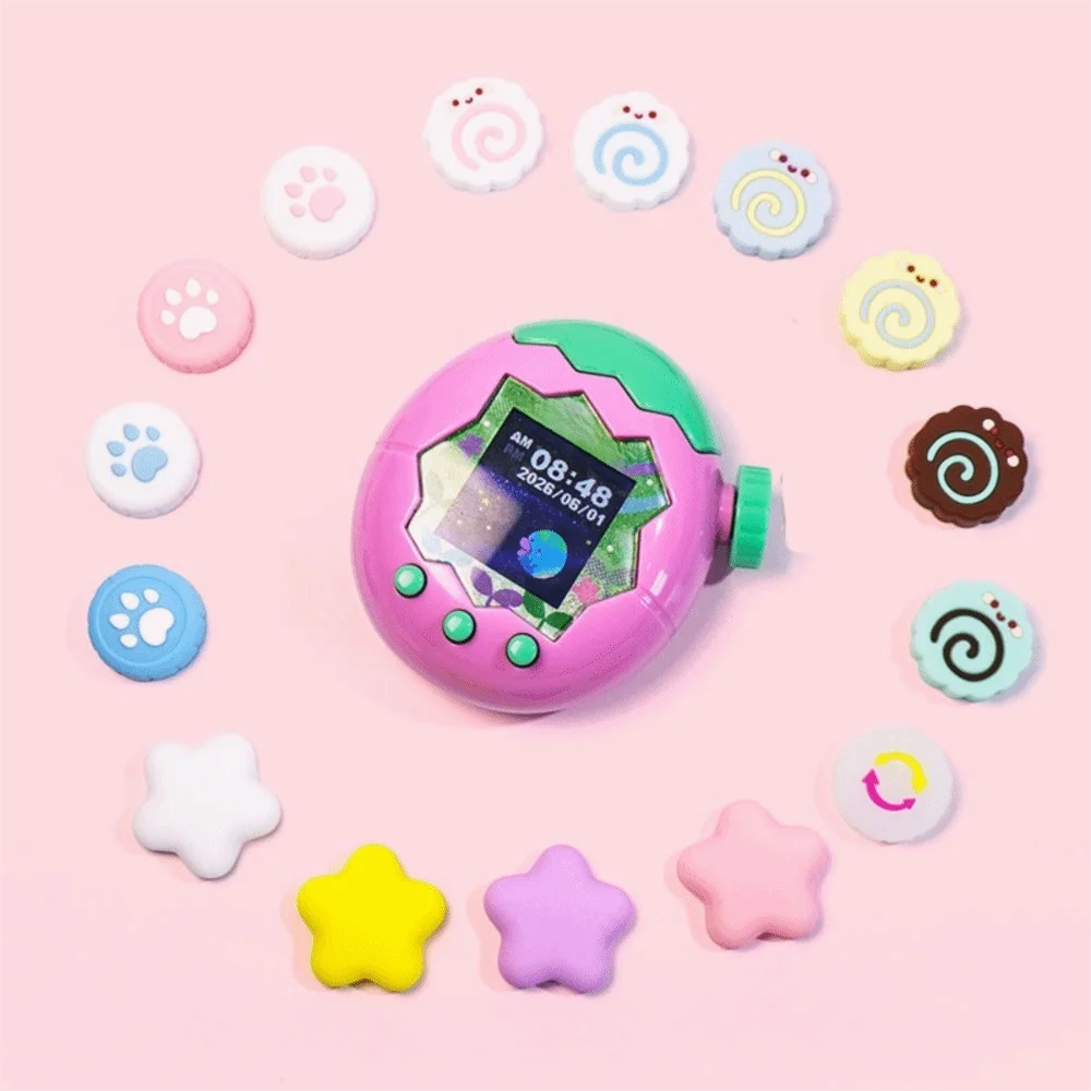 4Pcs Silicone Joystick Caps Cat Paw & Star for Tamagotchi Joystick Thumb Caps Nixie