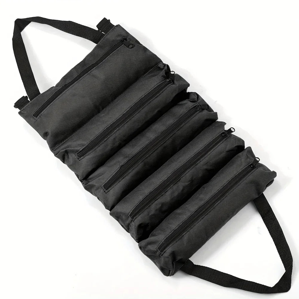 Nixie Heavy-Duty Roll-Up Tool Bag – Oxford Fabric Organizer Roll-Up Tool Bag Nixie black