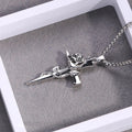 Retro Rose Cross Long Necklace Hip Hop Unisex Pendant Fashion Necklace Nixie XL1810-230