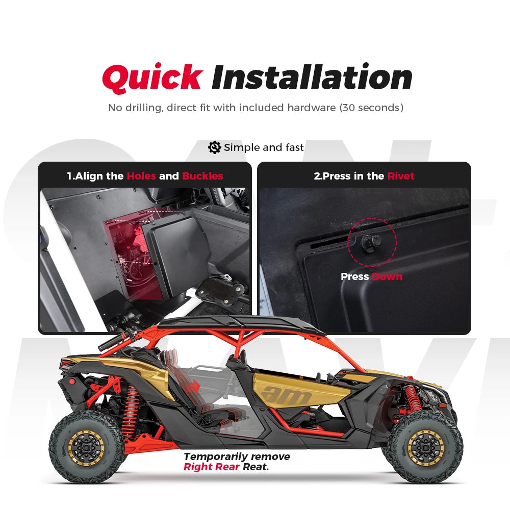 Black ABS Battery Cover Kit – Can-Am Maverick X3 2017-2025 UTV Battery Cover Nixie