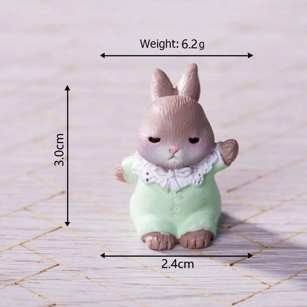 5-Piece Mini Animal Figurine Set – Fairy Garden Easter Décor Miniature Figurine Set Nixie