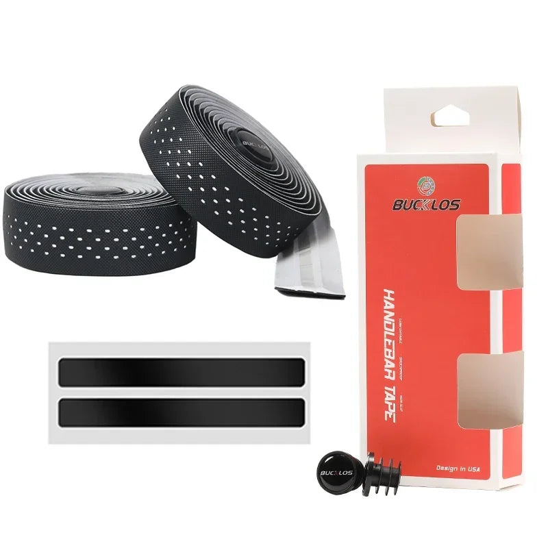BUCKLOS Bike Handlebar Tape – Breathable PU+EVA Bar Wrap Bicycle Handlebar Tape Nixie WHITE
