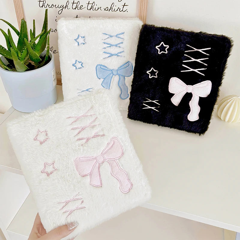 Cute Bow Plush A6 Kpop Photocard Album & Card Holder Photo Card Album Nixie