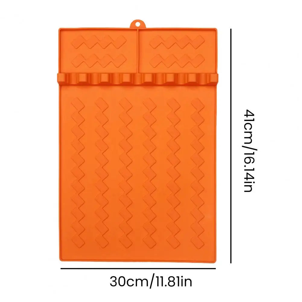 Food-Grade Silicone BBQ Grill Mat – Non-Slip Spatula Holder Silicone Grill Mat Nixie