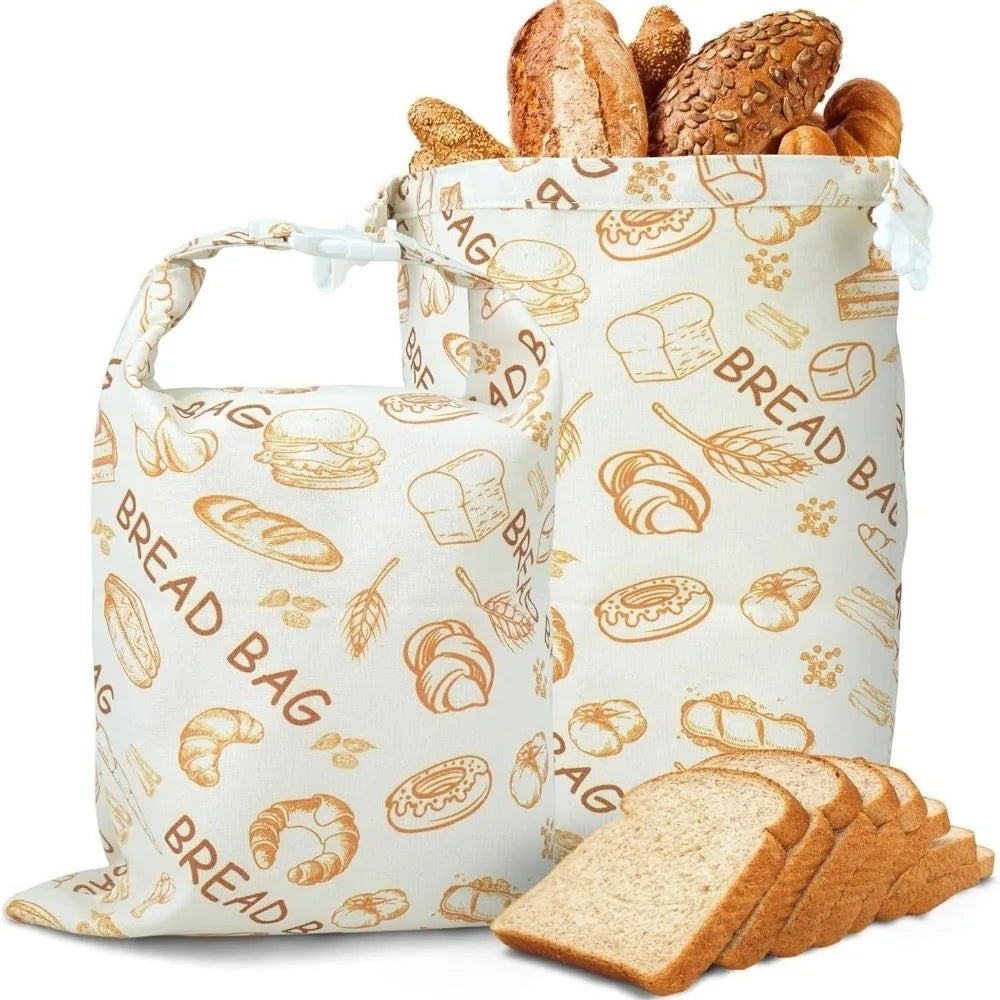 Reusable Beeswax Bread Bag 43x33cm – Cotton Sourdough Storage Bread Storage Bag Nixie