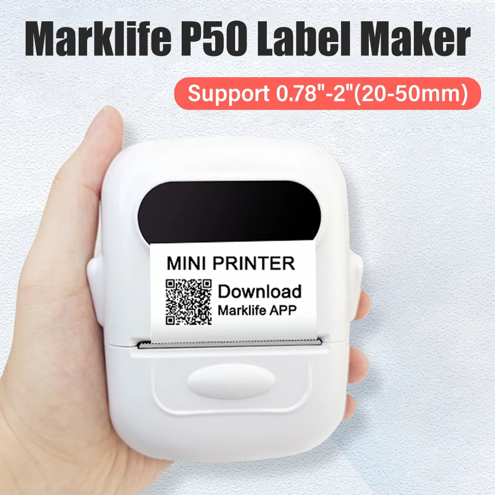 Marklife P50 Portable Bluetooth Thermal Label Printer 12-50mm