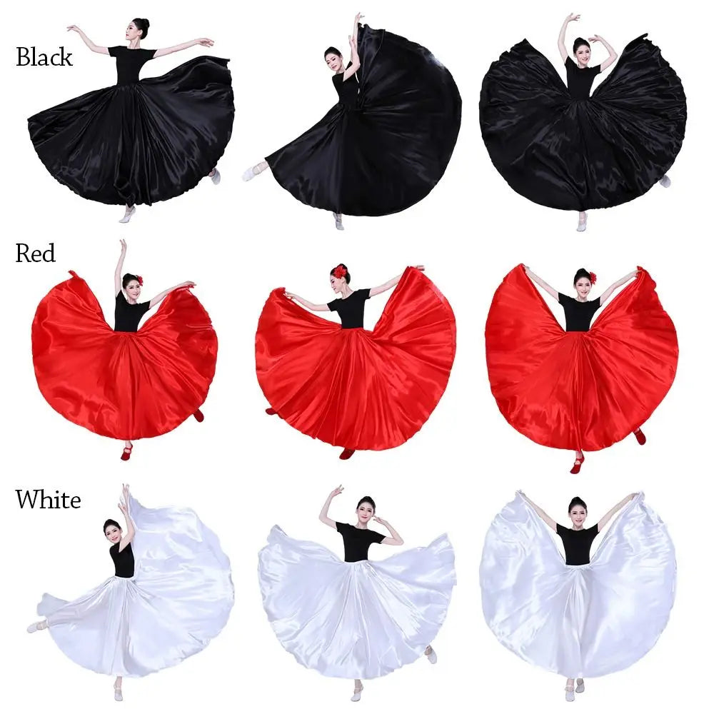 Women's Gypsy Belly Dance Skirt – Flamenco Polyester Dress Belly Dance Skirt Nixie