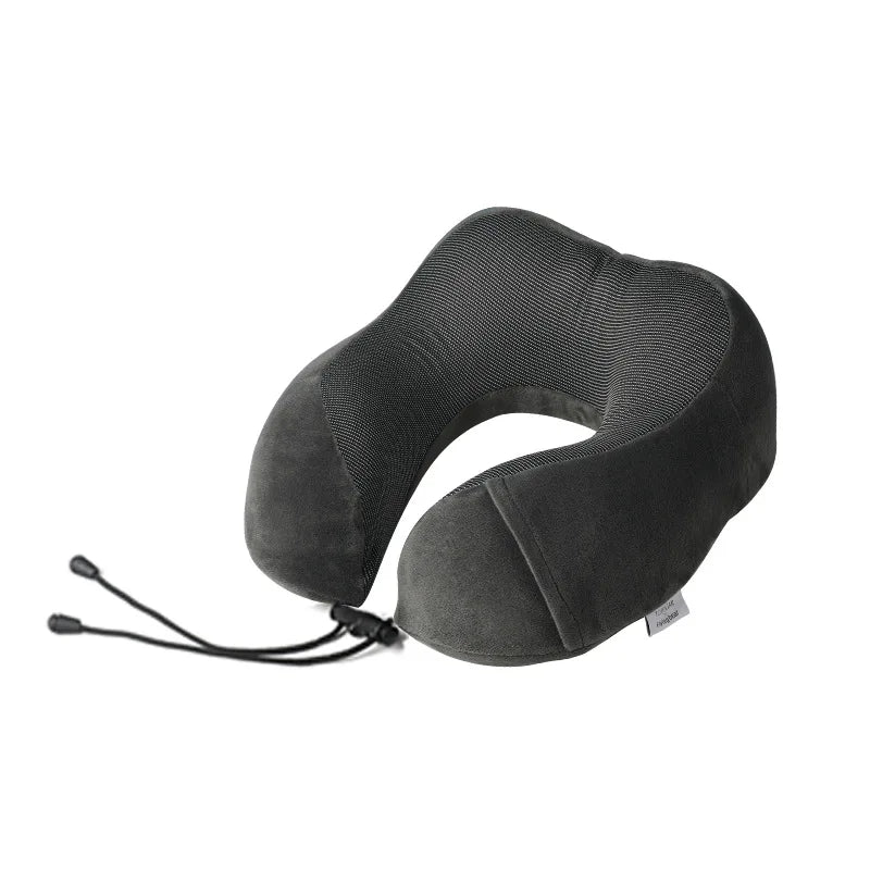 Memory Foam U-Shaped Travel Pillow – Magnetic, Ultra-Soft U-Shaped Travel Pillow Nixie black