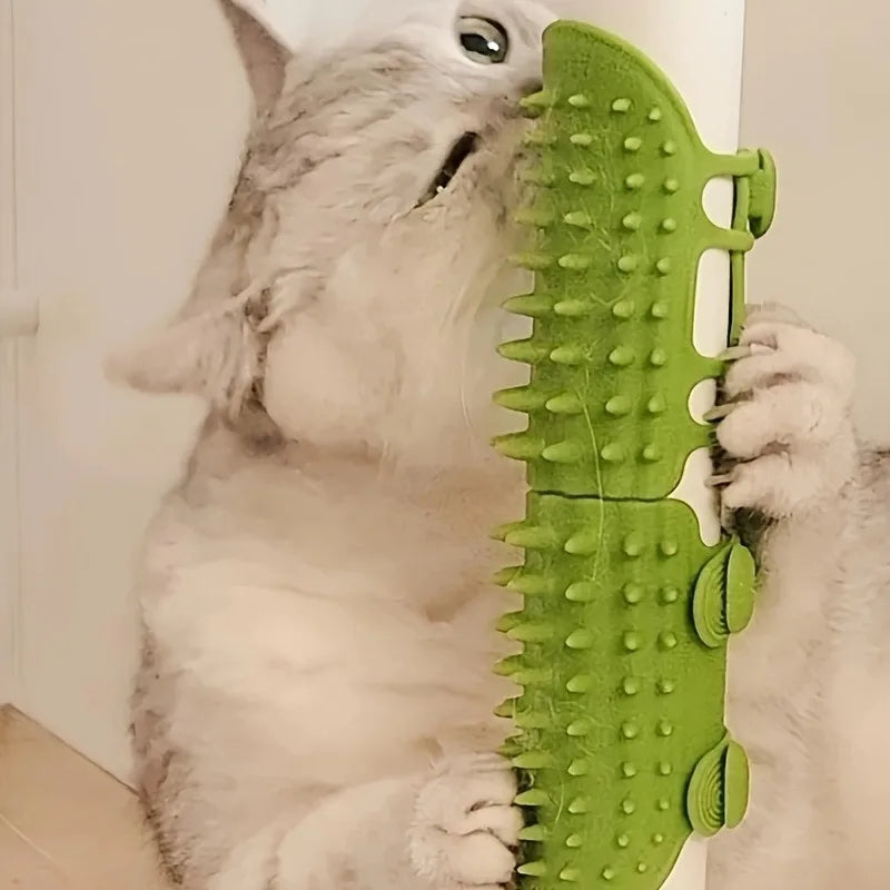 Cat Hair Removal Massage Comb & Wall Corner Scratcher Cat Grooming Comb Nixie