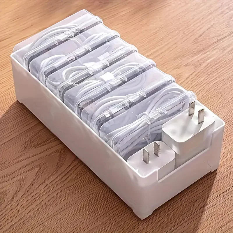 Data Cable & Charger Storage Box Organizer | Nixie