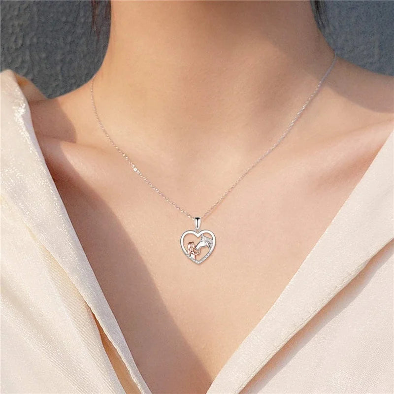 Horse Pendant Necklace | 5 Styles | Cubic Zirconia Women's Gift Pendant Necklace Nixie