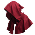 Halloween Hooded Cape Cloak – Witch Wizard Vampire Costume Halloween Costume Cape Nixie Burgundy One Size