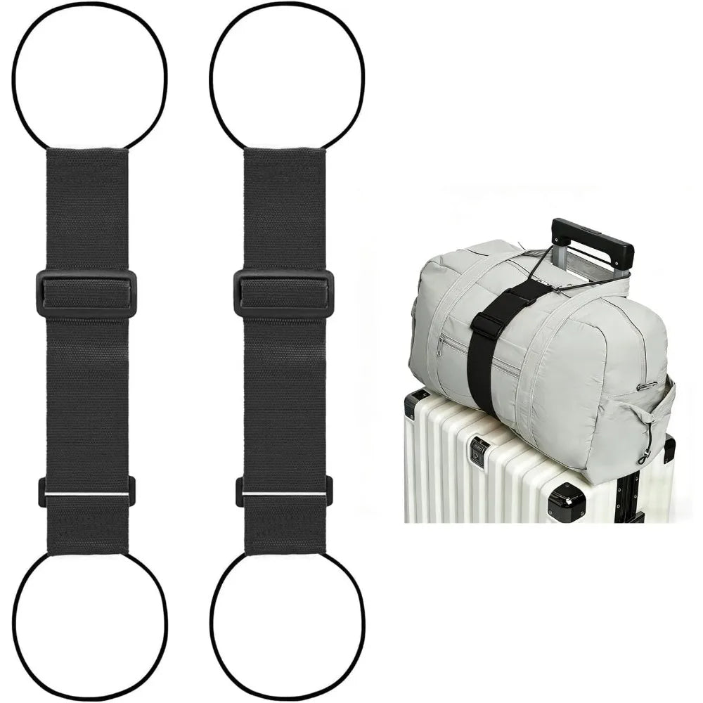2-Pack Adjustable Luggage Connector Straps for Suitcases