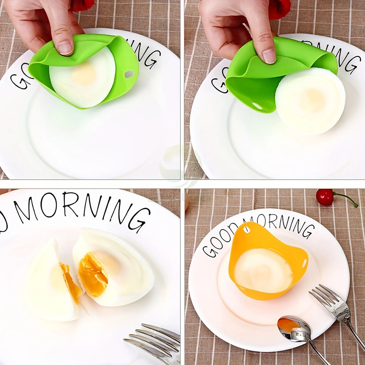 Silicone Egg Poacher Cups – Microwave, Air Fryer & Stovetop Egg Poacher Cups Nixie