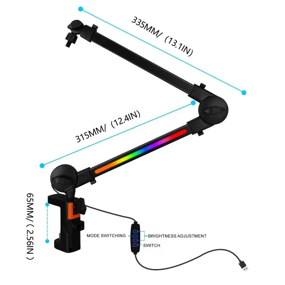 360° Rotation Microphone Boom Arm – Adjustable Desktop Mic Stand Microphone Boom Arm Nixie