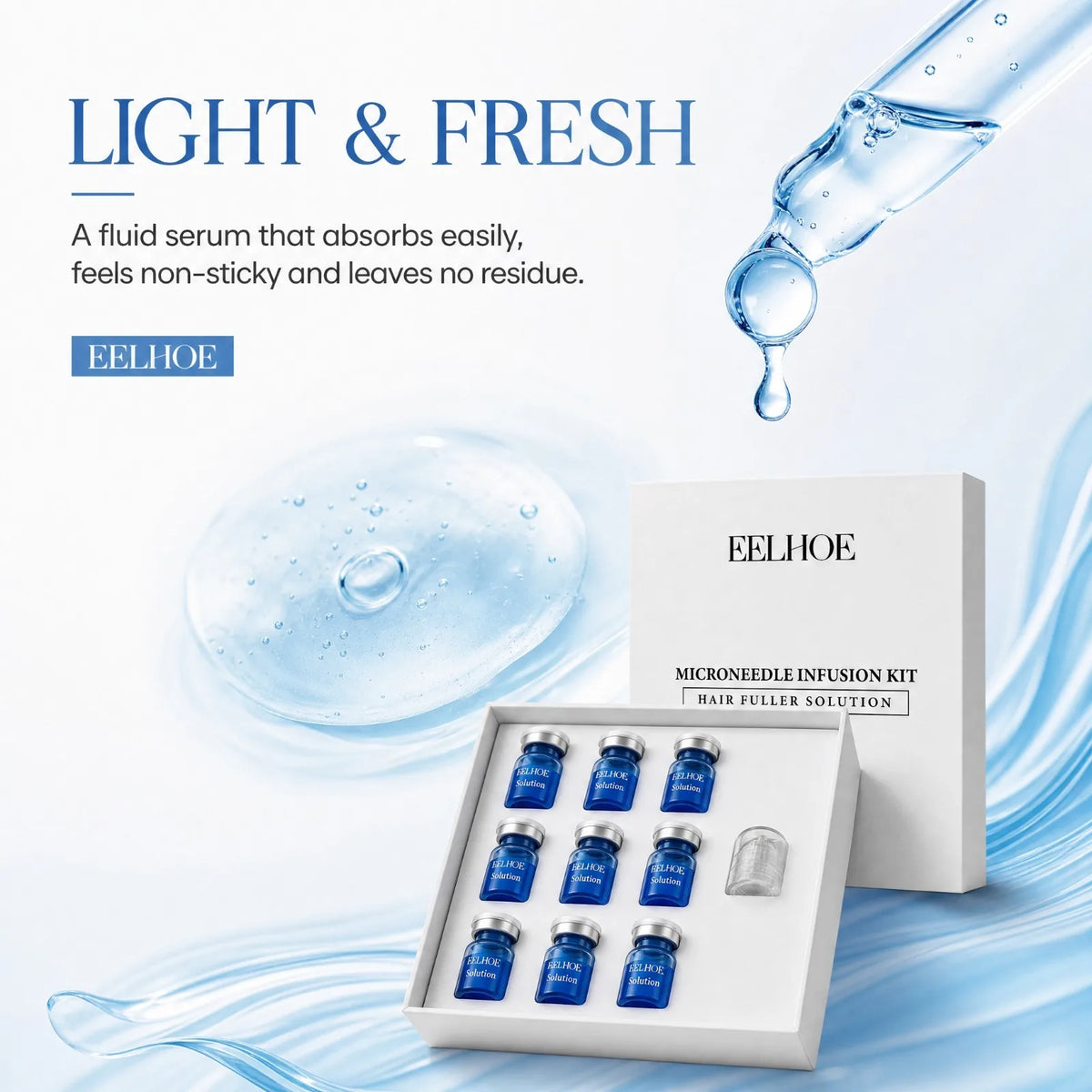 Copper Peptide Microneedle Hair Serum Kit – Scalp Care Hair Serum Kit Nixie
