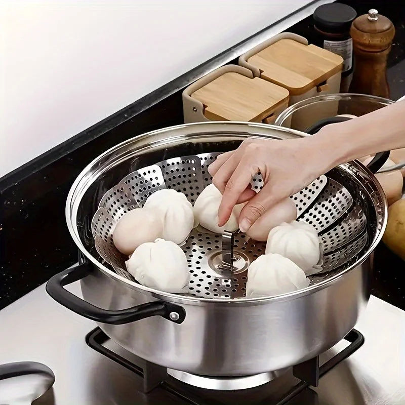 Stainless Steel Expandable Steamer Basket 6–10.5" Foldable Steamer Basket Nixie