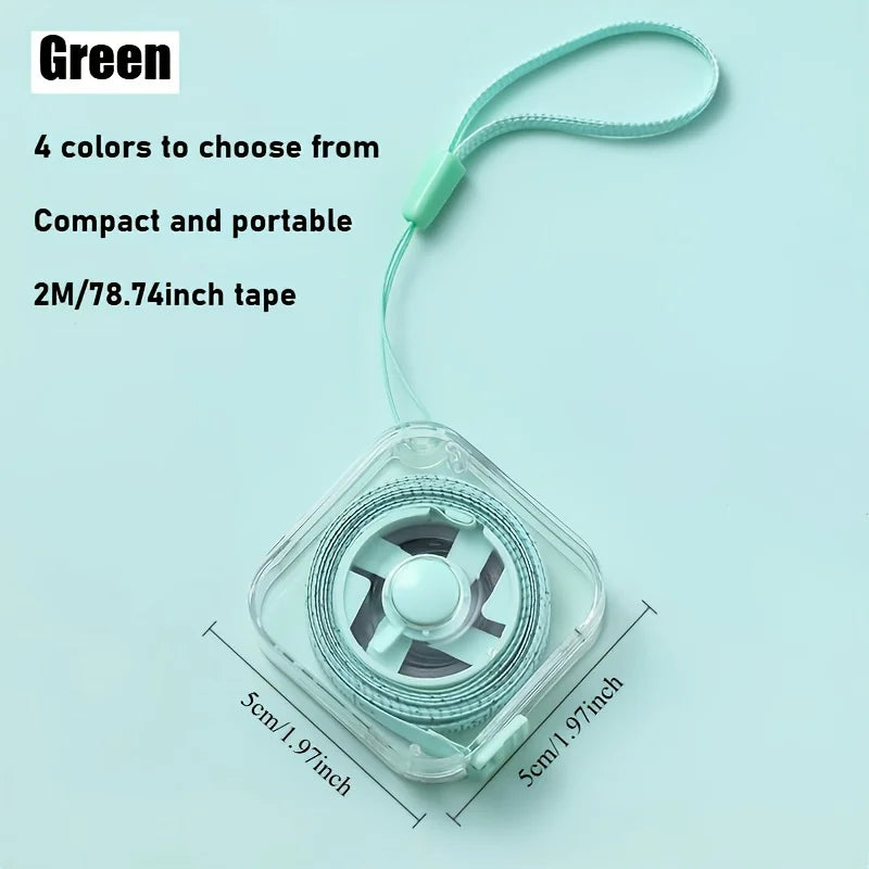 2M Mini Soft Tape Measure – Double-Sided Tailor Body Ruler Soft Tape Measure Nixie green