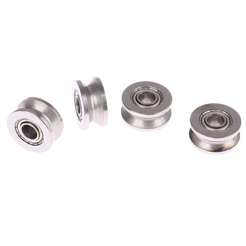 10Pcs V Groove Sealed Ball Bearing Guide Track Roller Bearings Guide Track Bearing Nixie