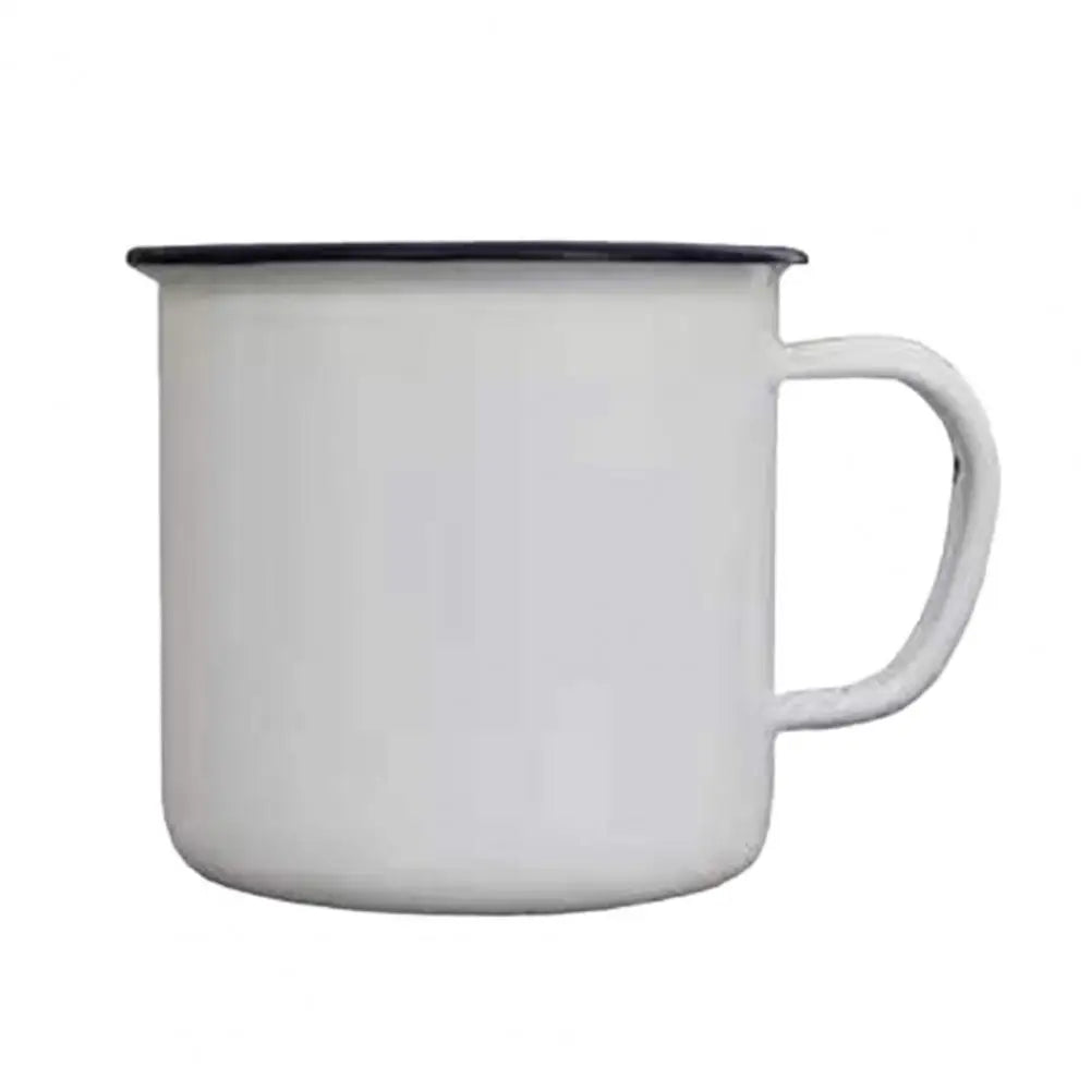 Vintage Enamel Mug with Handle – 120–500ML Retro Cup Enamel Mug Nixie White 6
