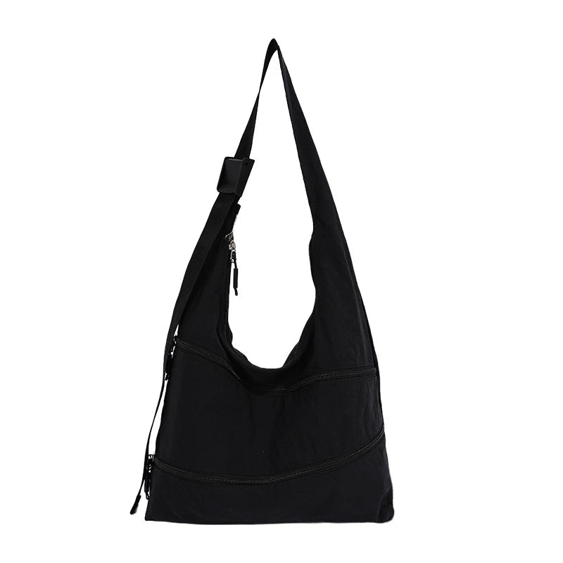 Minimalist Nylon Crossbody Bag Wide Strap – Nixie Sling Bag Crossbody Shoulder Bag Nixie