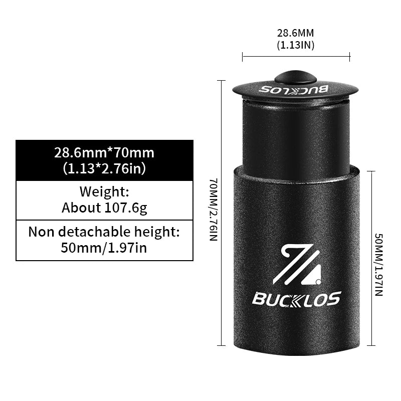 BUCKLOS Bike Handlebar Stem Height Extender | Alloy Riser Bike Stem Extender Nixie 70MM