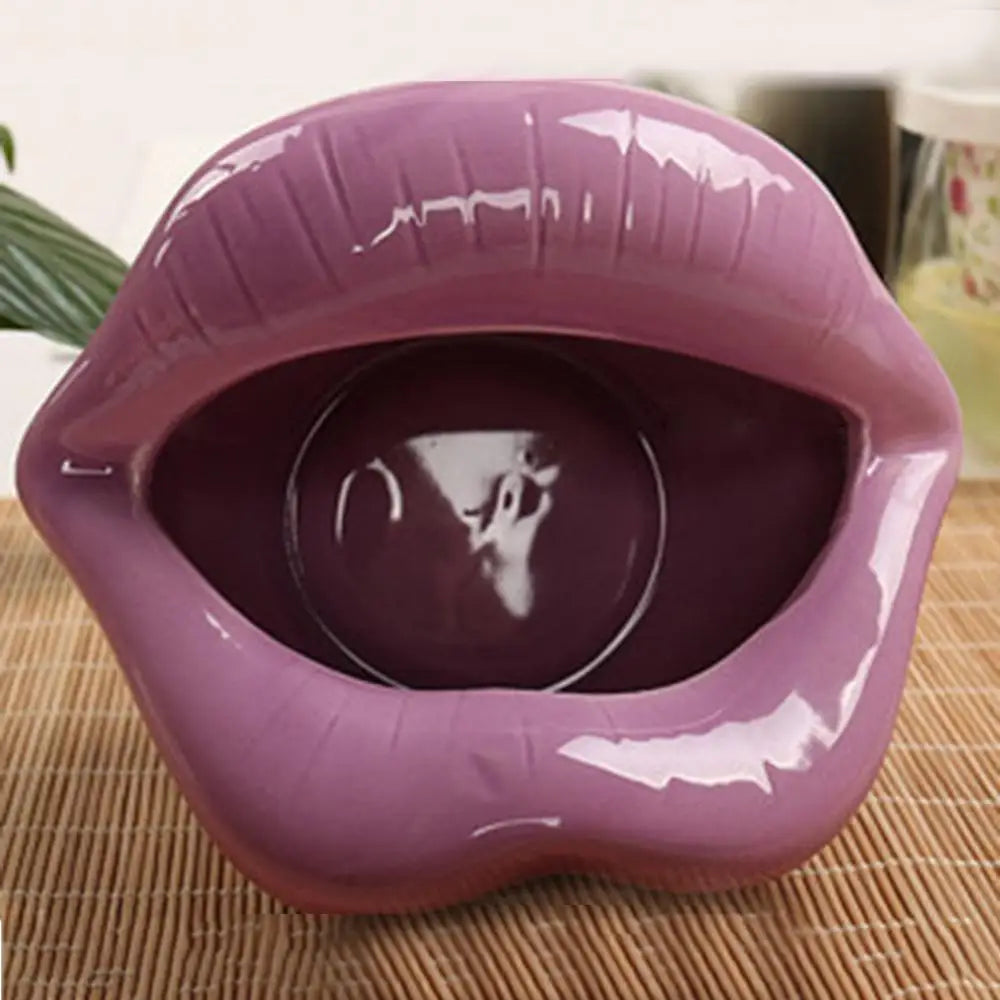 Ceramic Lips Ashtray – Handmade Cigar & Cigarette Desk Tray