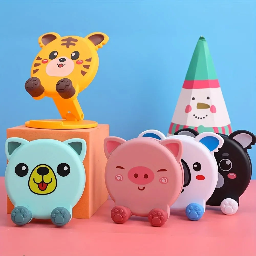 3D Cartoon Animal Phone Stand – Foldable Silicone Desk Holder Phone Stand Holder Nixie