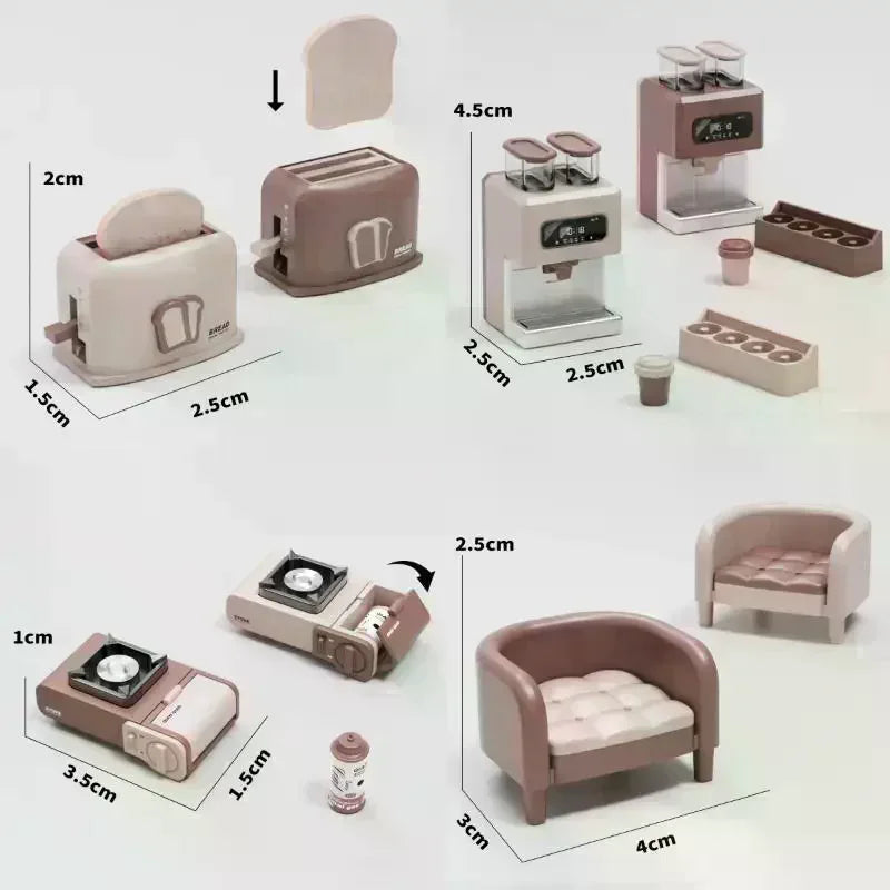 1:12 Scale Dollhouse Miniature Microwave Oven Kitchen Toy Dollhouse Miniature Nixie