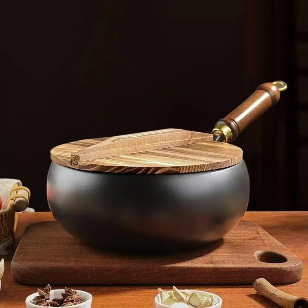 Cast Iron Wok with Lid & Spatula 24/28cm – Induction Ready