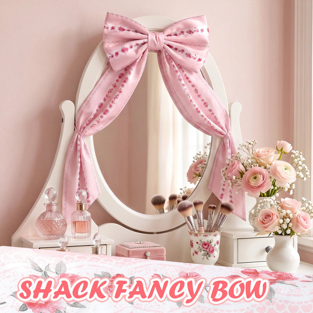 Large Pink Floral Bow Decoration – Party & Christmas Tree Topper Party Bow Decoration Nixie